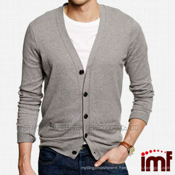 Fully Fashioned Fance Cardigan Men Cashmere Sweater